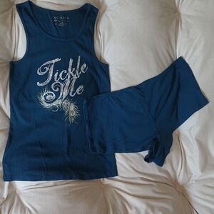Cacique Blue Pajama Set Intimates & Sleepwear